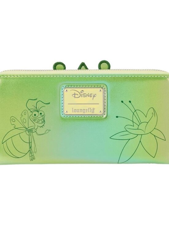 Loungefly Disney Princess And The Frog Wallet Iridescent Tiana Zip Wristlet New - Picture 2 of 4